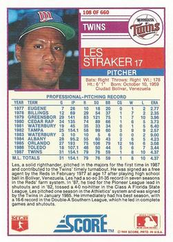 Les Straker  baseball card collectible - Main Image 2