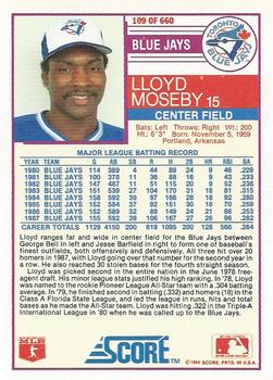Lloyd Moseby  baseball card collectible - Main Image 2