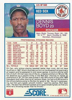 Dennis Boyd  baseball card collectible - Main Image 2