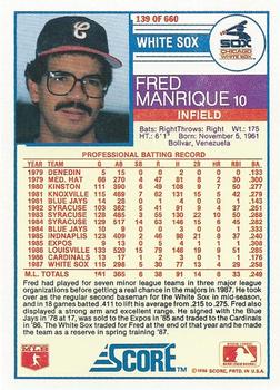 Fred Manrique  baseball card collectible - Main Image 2