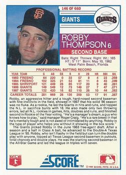 Robby Thompson  baseball card collectible - Main Image 2