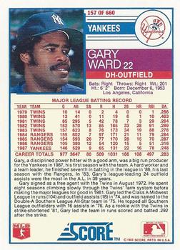 Gary Ward  baseball card collectible - Main Image 2