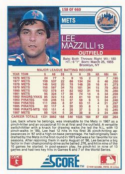 Lee Mazzilli  baseball card collectible - Main Image 2