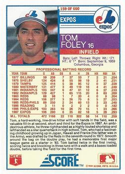 Tom Foley  baseball card collectible - Main Image 2