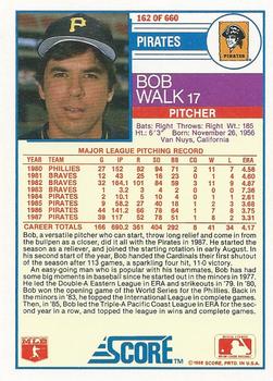 Bob Walk  baseball card collectible - Main Image 2