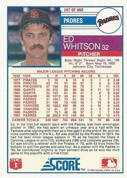 Ed Whitson  baseball card collectible - Main Image 2