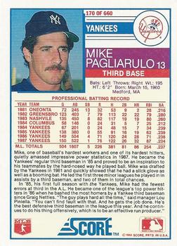 Mike Pagliarulo  baseball card collectible - Main Image 2