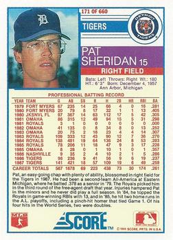 Pat Sheridan  baseball card collectible - Main Image 2