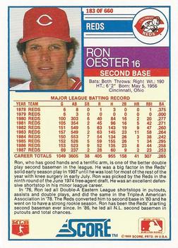 Ron Oester  baseball card collectible - Main Image 2