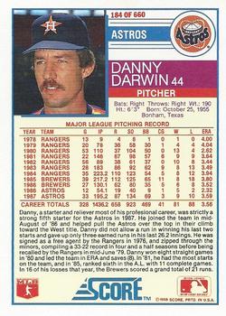 Danny Darwin  baseball card collectible - Main Image 2