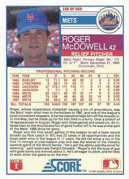 Roger McDowell  baseball card collectible - Main Image 2
