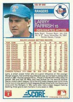 Larry Parrish  baseball card collectible - Main Image 2