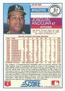 Joaquin Andujar  baseball card collectible - Main Image 2