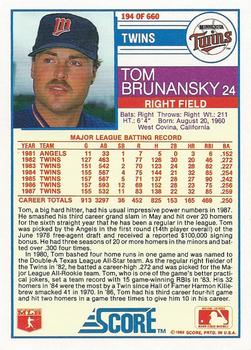 Tom Brunansky  baseball card collectible - Main Image 2