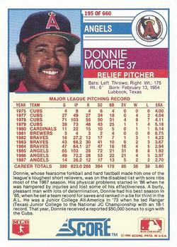 Donnie Moore  baseball card collectible - Main Image 2