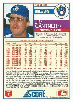 Jim Gantner  baseball card collectible - Main Image 2