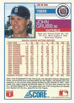 John Grubb  baseball card collectible - Main Image 2
