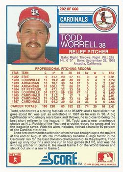 Todd Worrell  baseball card collectible - Main Image 2