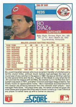 Bo Diaz  baseball card collectible - Main Image 2