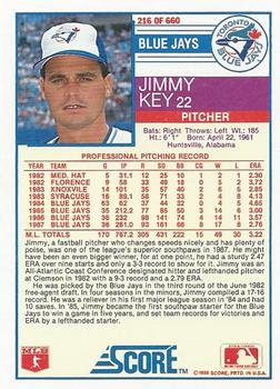 Jimmy Key  baseball card collectible - Main Image 2