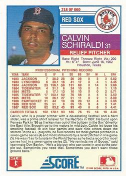 Calvin Schiraldi  baseball card collectible - Main Image 2