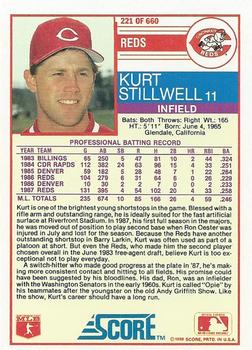Kurt Stillwell  baseball card collectible - Main Image 2