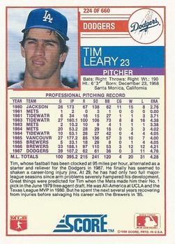 Tim Leary  baseball card collectible - Main Image 2