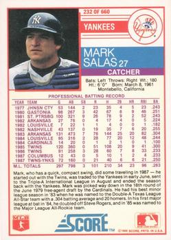 Mark Salas  baseball card collectible - Main Image 2