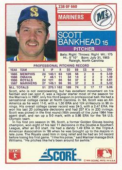 Scott Bankhead  baseball card collectible - Main Image 2