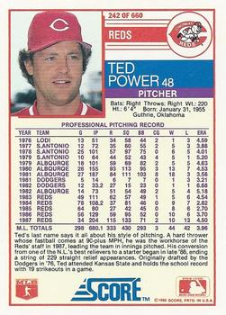 Ted Power  baseball card collectible - Main Image 2