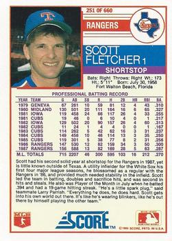 Scott Fletcher  baseball card collectible - Main Image 2
