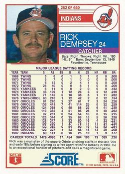 Rick Dempsey  baseball card collectible - Main Image 2