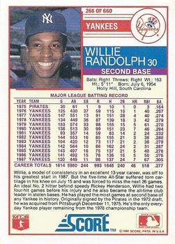 Willie Randolph  baseball card collectible - Main Image 2