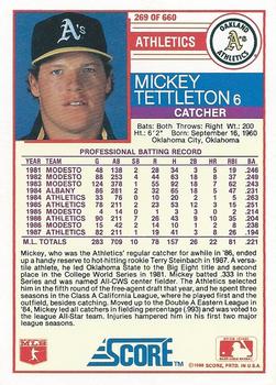 Mickey Tettleton  baseball card collectible - Main Image 2