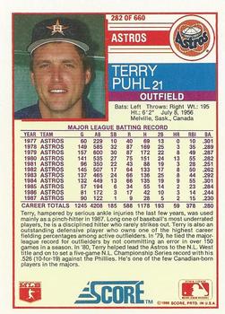 Terry Puhl  baseball card collectible - Main Image 2