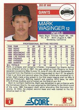 Mark Wasinger  baseball card collectible - Main Image 2