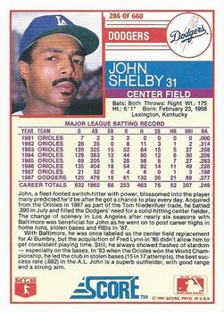 John Shelby  baseball card collectible - Main Image 2