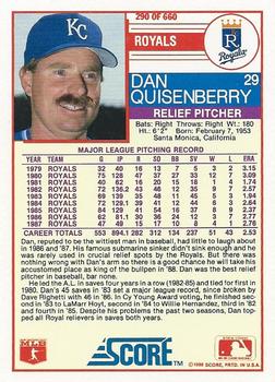 Dan Quisenberry  baseball card collectible - Main Image 2