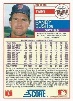 Randy Bush  baseball card collectible - Main Image 2