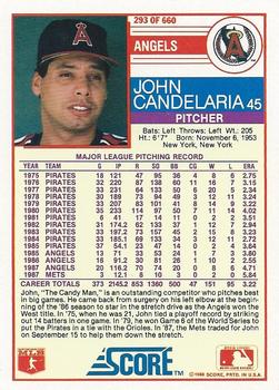 John Candelaria  baseball card collectible - Main Image 2