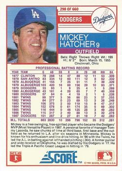 Mickey Hatcher  baseball card collectible - Main Image 2
