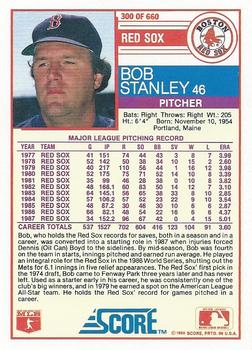 Bob Stanley  baseball card collectible - Main Image 2