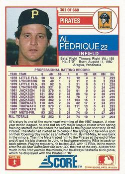 Al Pedrique  baseball card collectible - Main Image 2