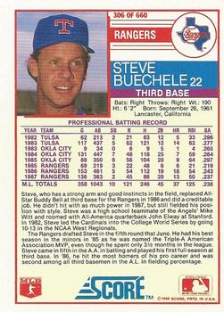 Steve Buechele  baseball card collectible - Main Image 2