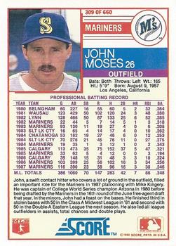 John Moses  baseball card collectible - Main Image 2