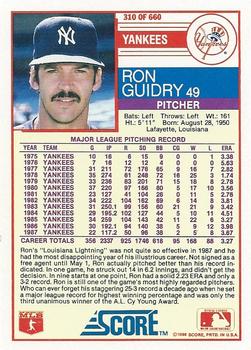 Ron Guidry  baseball card collectible - Main Image 2