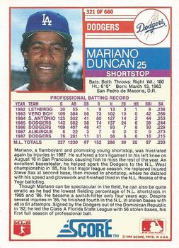 Mariano Duncan  baseball card collectible - Main Image 2