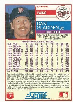 Dan Gladden  baseball card collectible - Main Image 2