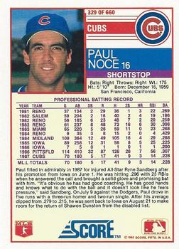 Paul Noce  baseball card collectible - Main Image 2