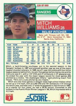 Mitch Williams  baseball card collectible - Main Image 2